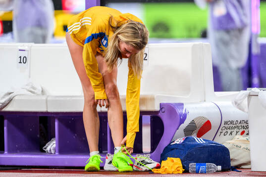 Engla Nilsson of Sweden looks dejected