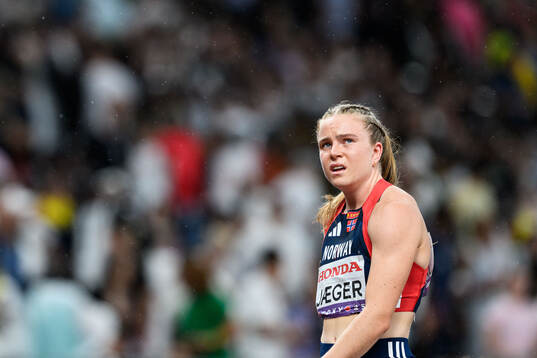 Henriette Jæger of Norway looks dejected
