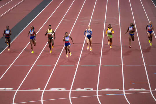 Dina Asher-Smith of Great Britain, Anavia Battle of USA,