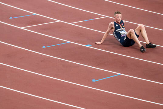 Narve Gilje Nordås of Norway looks dejected