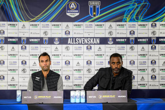 Sirius tränare Andreas Engelmark och Degerfors tränare