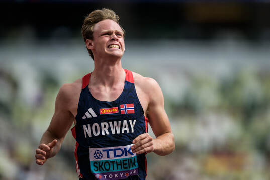 Sander Aae Skotheim of Norway looks dejected