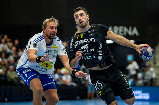 Ystad IFs Anton Månsson och HF Karlskronas Jonathan