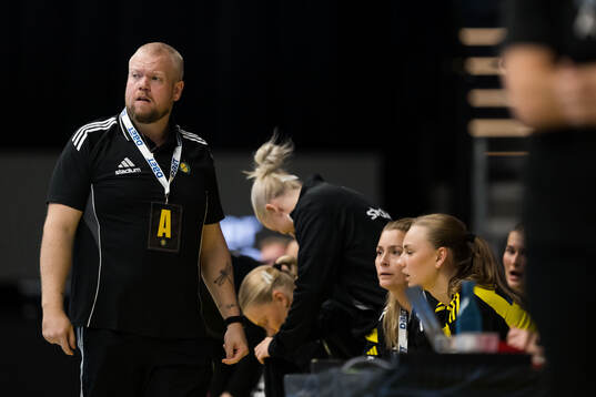 Sävehofs tränare Andreas Wallin och assisterande tränare