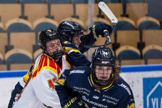 Brynäs Viivi Vainikka och HV71s Rachel Weiss