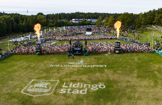 Starten på  Lidingöloppet 30 km