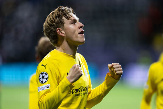 Jens Petter Hauge of Bodø/Glimt celebrates