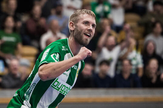 Hammarbys Oliver Wigmark jublar