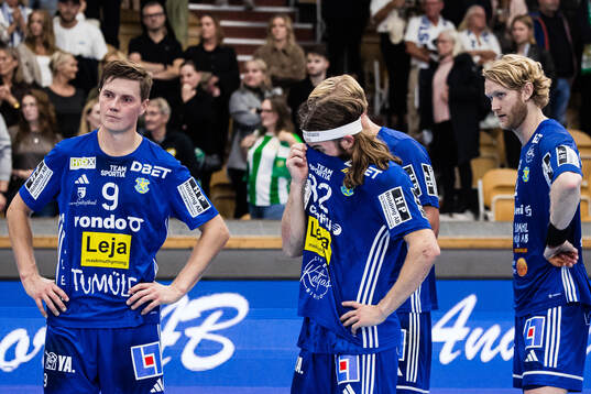 Ystad IFs Linus Fernebrand, Julius Lindskog Andersson och