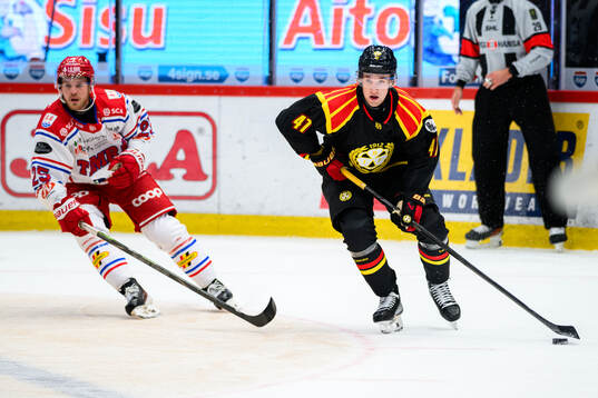 Timrås Linus Nässén och Brynäs Lucas Pettersson