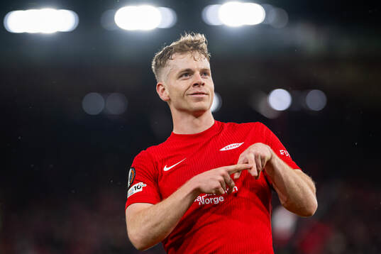 Sævar Atli Magnusson of Brann celebrates