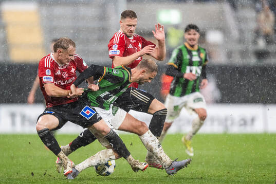 IFK Norrköpings Marcus Baggesen och Kevin Höög Jansson