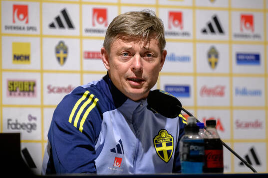 Head coach Jon Dahl Tomasson of the Swedish men's national