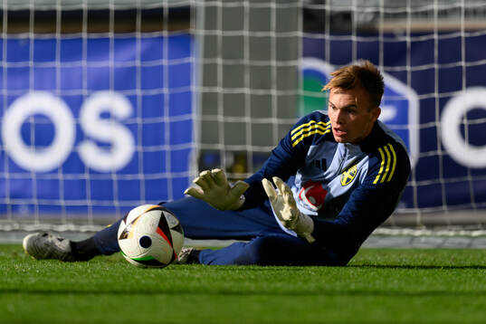 Goalkeeper André Picornel of the Swedish under-21 national