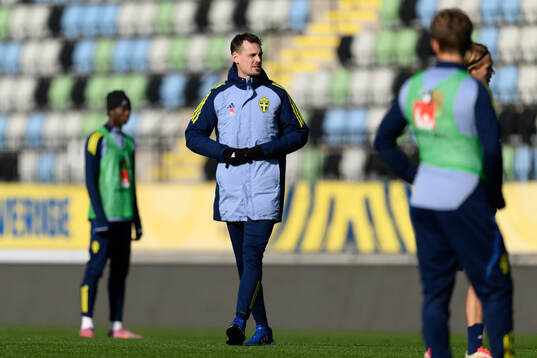 Head coach Daniel Bäckström of the Swedish under-21