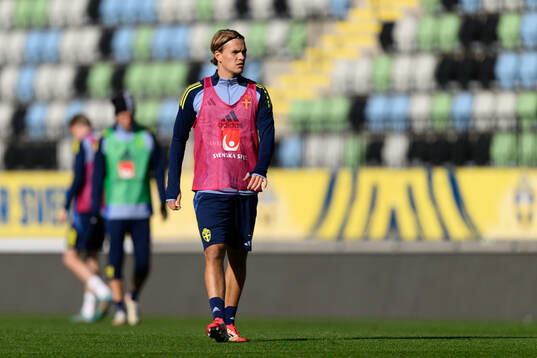 Markus Karlsson of the Swedish under-21 national football