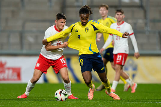 Filip Kocaba of Poland and Jonah Kusi-Asare of Sweden