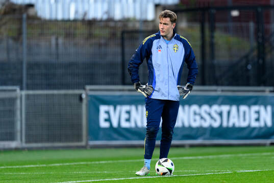 Goalkeeper Simon Eriksson of Sweden