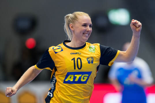 Mathilda Lundström of Sweden celebrates