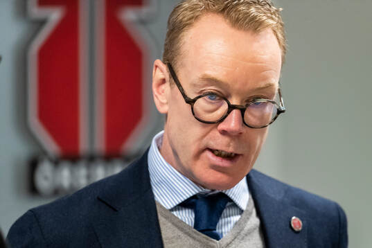 Örebros tränare Niklas Eriksson på presskonferensen