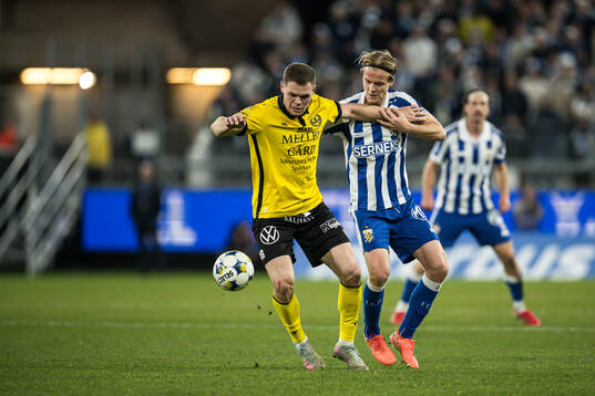 Mjällbys Jacob Bergström och Christian Tchouante Tchouante