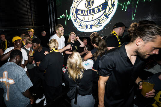 Mjällbys Jacob Bergström på guldbanketten