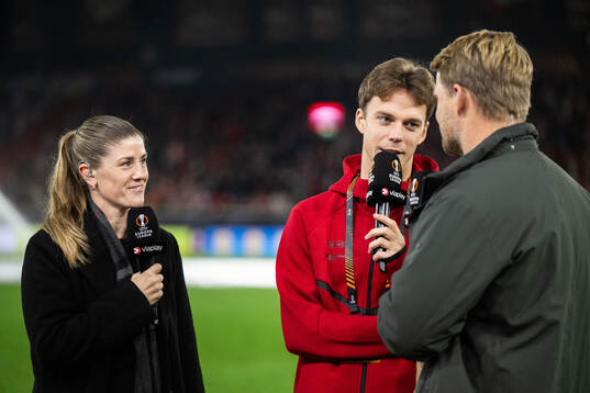 Maren Mjelde and Felix Horn Myhre of Brann