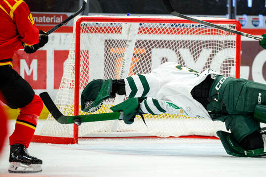 Färjestads målvakt Emil Larmi