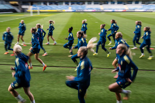 Players of the Swedish women's national football team