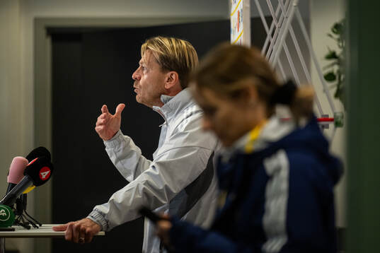Head coach Tony Gustavsson of the Swedish women's national