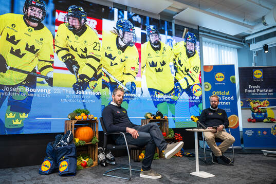 Bläddra bland fler bilder av Ishockey, Sverige, Presskonferens