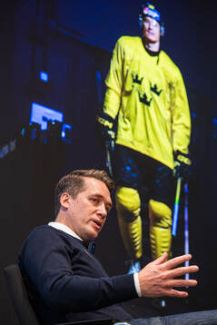 Tre Kronor herrs förbundskapten Sam Hallam