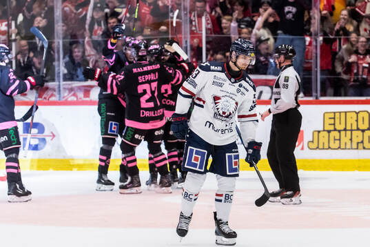 Linköpings Adam Hofbauer deppar vid 2-0