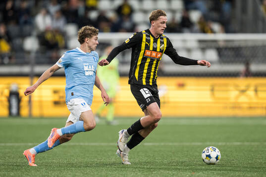 Malmö FFs Hugo Bolin och Häckens Olle Samuelsson