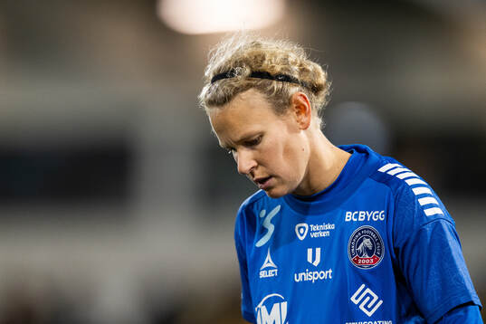 Linköpings målvakt Cajsa Andersson deppar