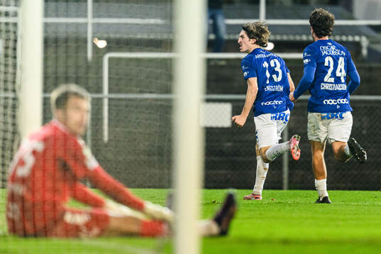 Trelleborgs Hugo Engström jublar