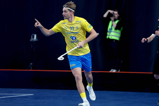 Linus Malmström of Sweden score goals