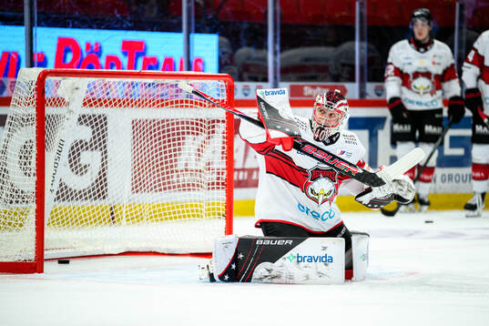 Malmö Redhawks målvakt Oskar Blomgren