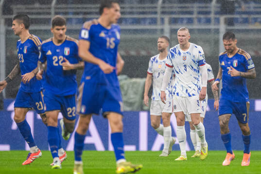 Erling Braut Haaland of Norway looks dejected