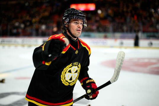 Brynäs Axel Andersson jublar