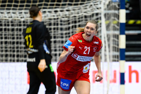 Andrea Ulrikka Aagot Hansen of Denmark celebrates