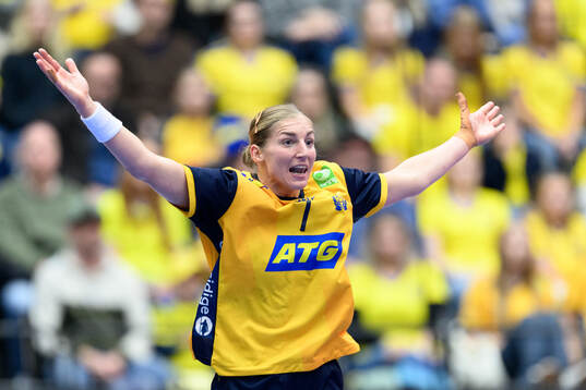 Linn Blohm of Sweden reacts