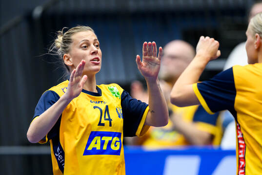 Nathalie Hagman of Sweden celebrates