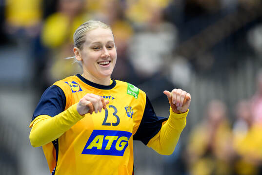 Emma Lindqvist of Sweden celebrates