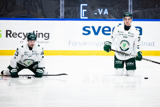 Färjestads Mikkel Eriksen och Wille Johansson