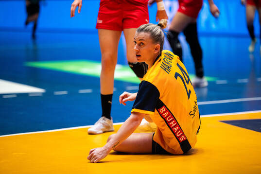 Nathalie Hagman of Sweden looks dejected