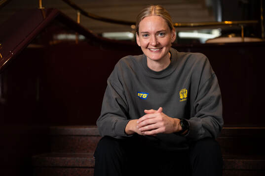 Goalkeeper Johanna Bundsen of Sweden of the Swedish women's