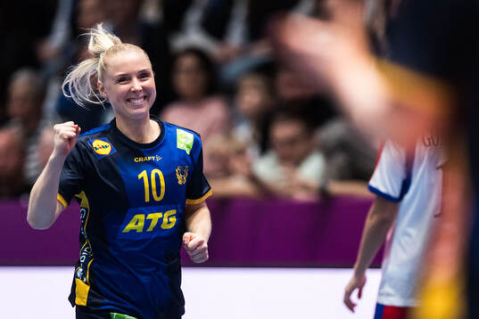 Mathilda Lundström of Sweden celebrating