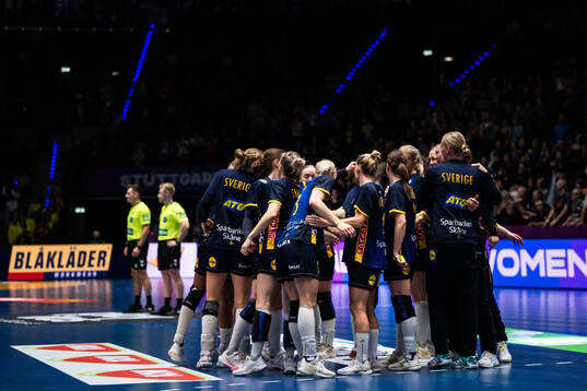Players of Sweden celebrate