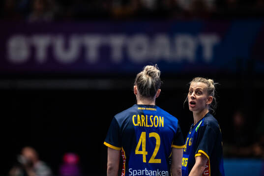 Jenny Carlson and Nathalie Hagman of Sweden